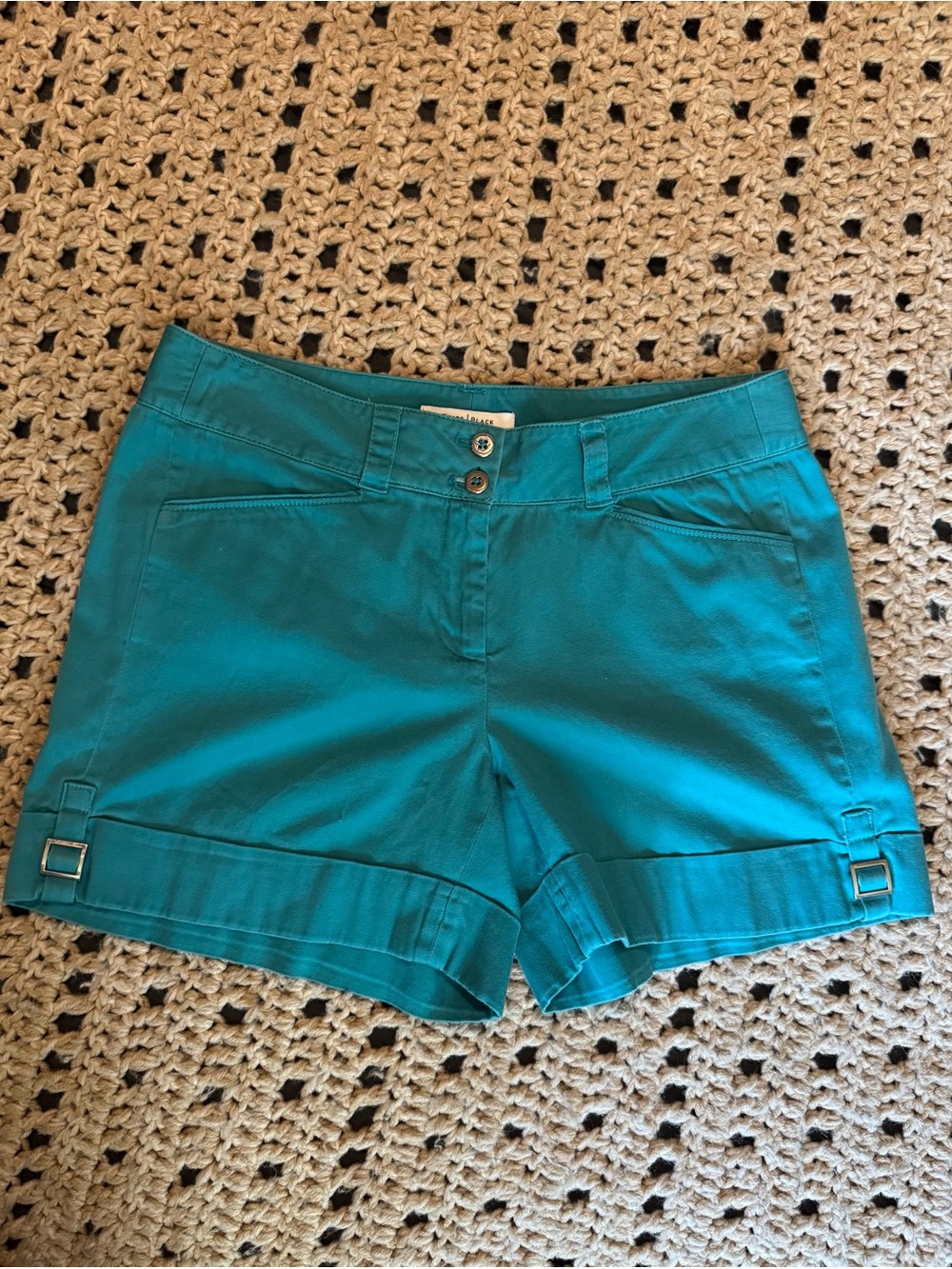 White House Black Market Teal Cargo Shorts